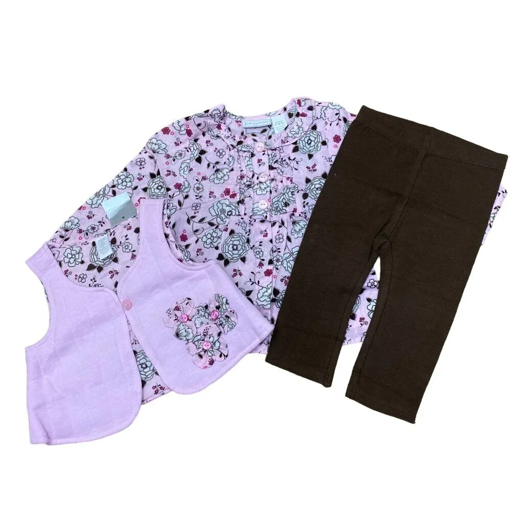FIRST IMPRESSION BABY GIRL 6-9 MOS ‎ 3 PCS SET OUTFIT NWT